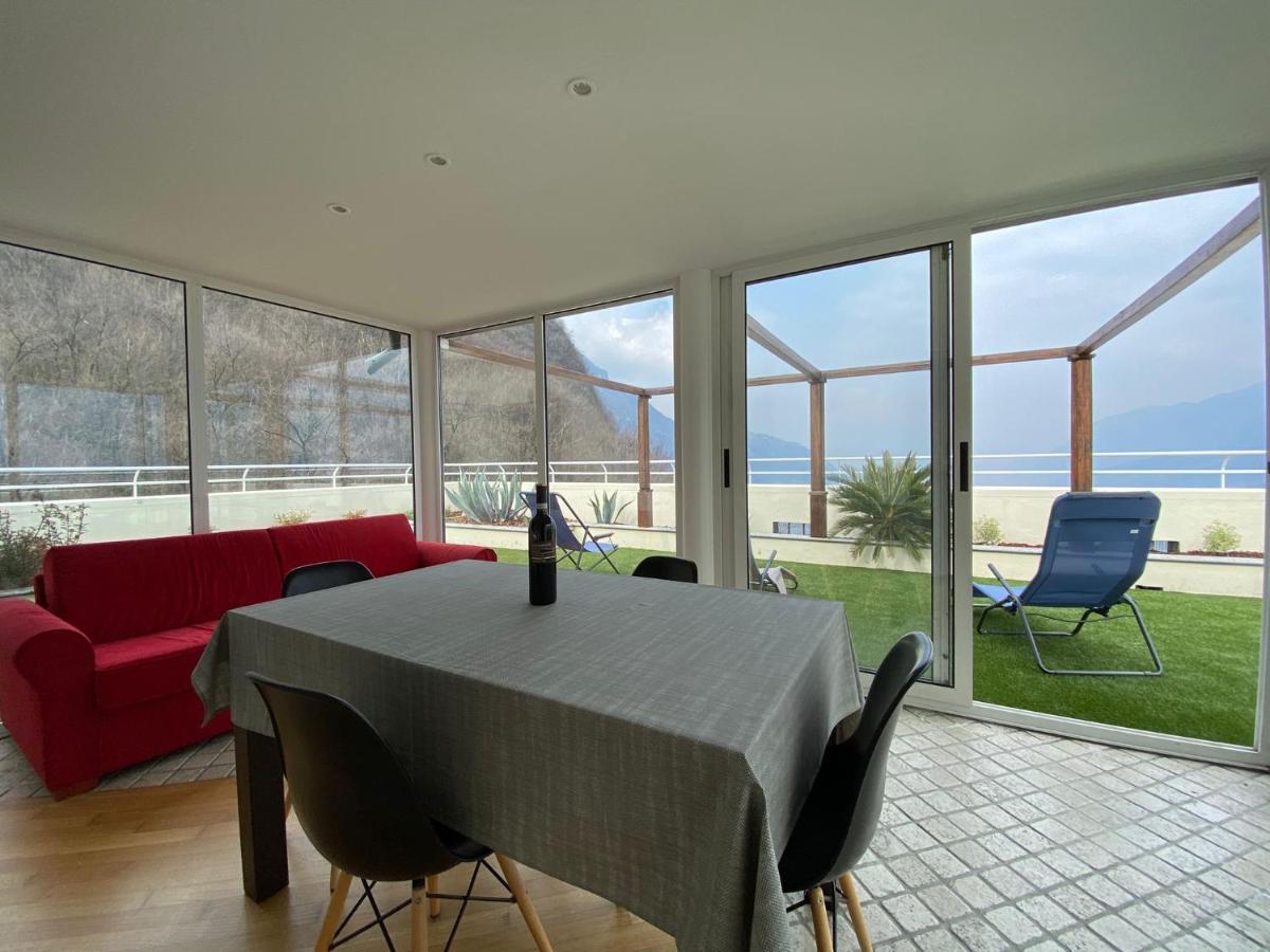Attico With Big Terrace In Residence With Pool Valbrona Buitenkant foto