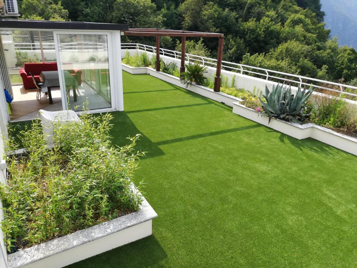Attico With Big Terrace In Residence With Pool Valbrona Buitenkant foto