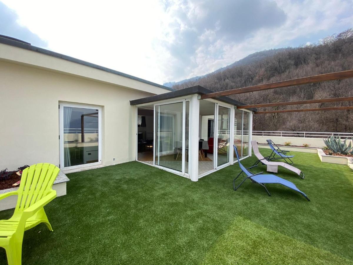 Attico With Big Terrace In Residence With Pool Valbrona Buitenkant foto