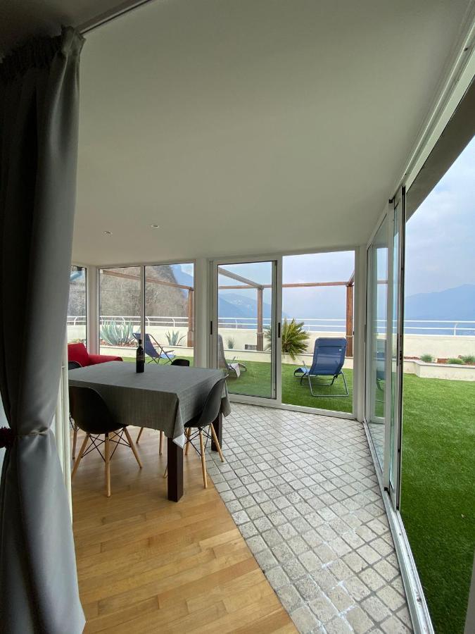 Attico With Big Terrace In Residence With Pool Valbrona Buitenkant foto